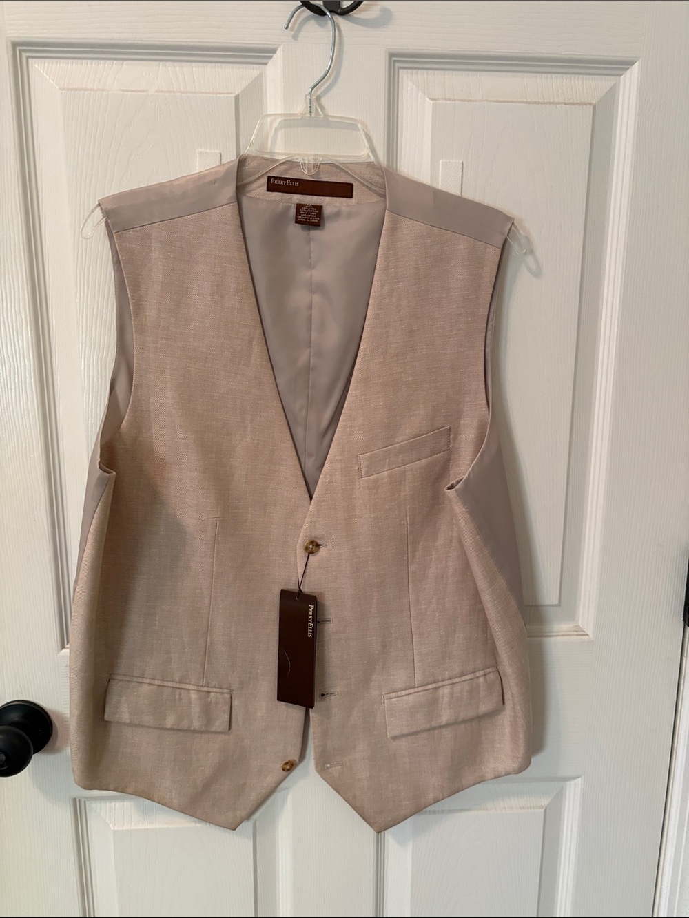 NWT Perry Ellis linen blend vest